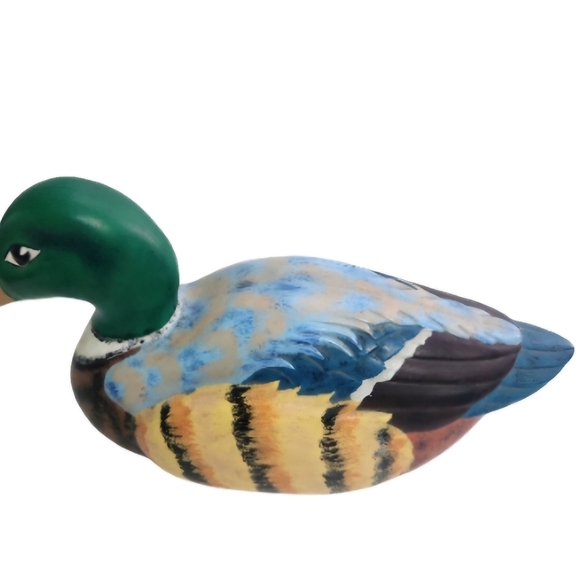 Duck Decoy Mid Century Modern Handmade Ceramic Mallard - Picture 2 of 5